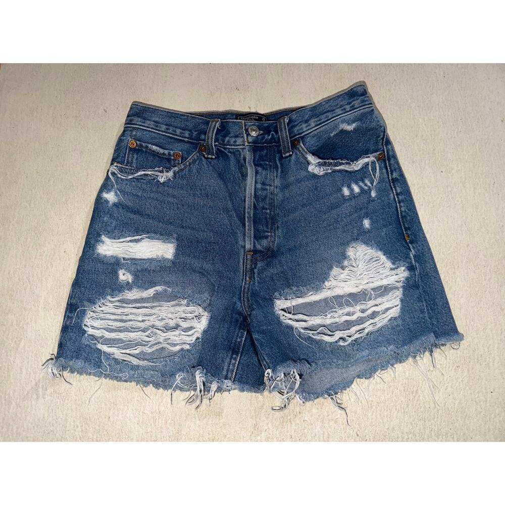 Abercrombie & fitch women’s distressed high rise 4 jeans shorts